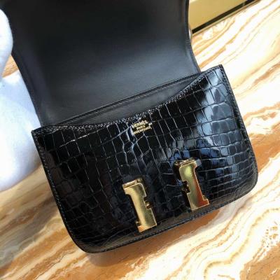 wholesale quality hermes constance 19 shinny niloticus crocodile 89 noir ghd